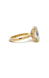 14K YELLOW GOLD SOLITAIRE LAB GROWN ENGAGEMENT RING  G16653