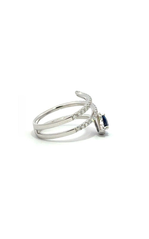14K WHITE GOLD SAPPHIRE FASHION RING  G16145