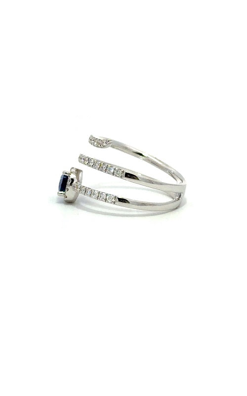 14K WHITE GOLD SAPPHIRE FASHION RING  G16145