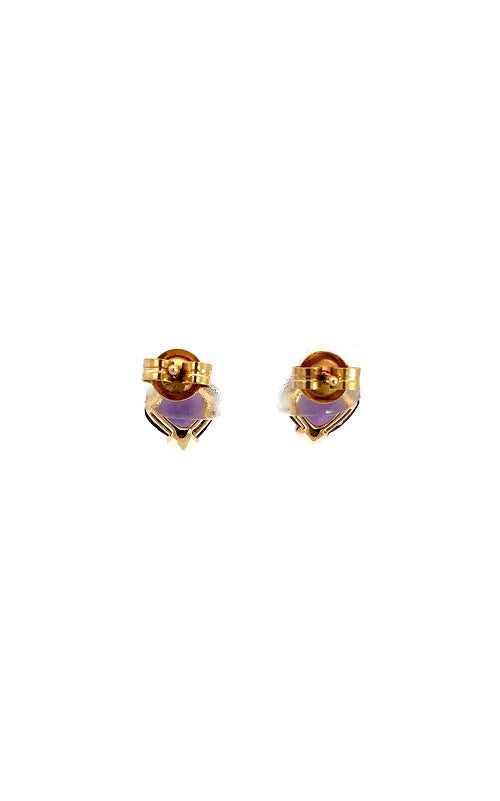 14K YELLOW GOLD AMETHYST EARRINGS  G16302