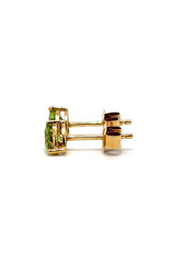 14K YELLOW GOLD PERIDOT STUD EARRINGS  G16304