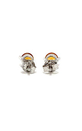 14K WHITE GOLD CITRINE STUD EARRINGS  G16303