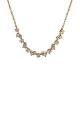 14K YELLOW GOLD BAR LAB GROWN DIAMOND NECKLACE G17223