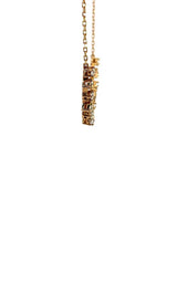 14K YELLOW GOLD BAR LAB GROWN DIAMOND NECKLACE G17223