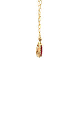 14K YELLOW GOLD RUBY AND DIAMOND PENDANT  G16146