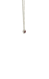 18K WHITE GOLD RUBY NECKLACE  G16147