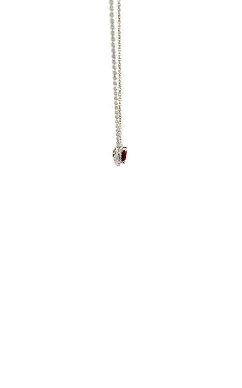 18K WHITE GOLD RUBY NECKLACE  G16147