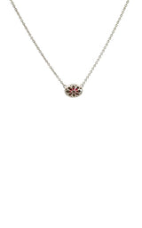 18K WHITE GOLD RUBY NECKLACE  G16147