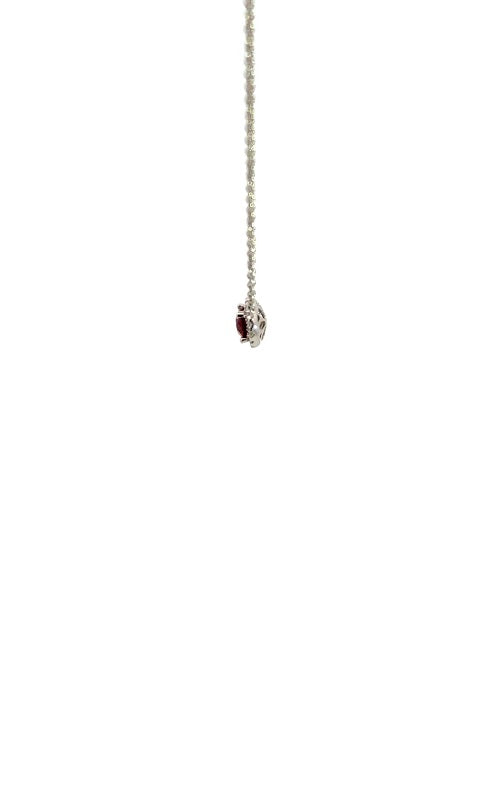 18K WHITE GOLD RUBY NECKLACE  G16147