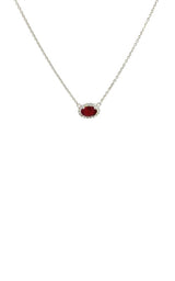 18K WHITE GOLD RUBY NECKLACE  G16147