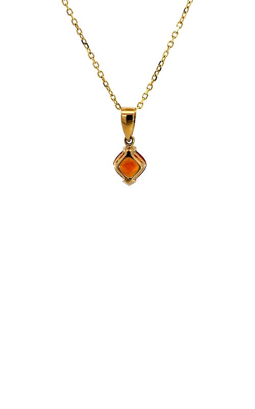 14K YELLOW GOLD CITRINE PENDANT  G16011