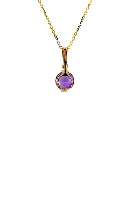 14K YELLOW GOLD AMETHYST PENDANT  G16009