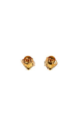 14K WHITE GOLD CITRINE STUD EARRINGS  G16010