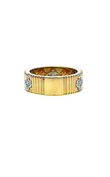 14K YELLOW AND WHITE GOLD DIAMONDS BAND  G15595