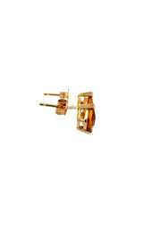 14K WHITE GOLD CITRINE STUD EARRINGS  G16010