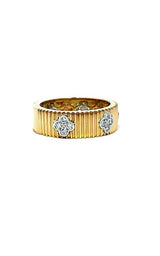 14K YELLOW AND WHITE GOLD DIAMONDS BAND  G15595