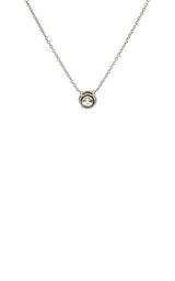 14K WHITE GOLD  SOLITAIRE LAB GROWN NECKLACES  G16646