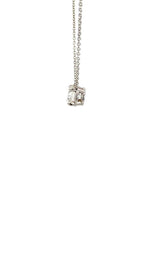 14K WHITE GOLD  SOLITAIRE LAB GROWN NECKLACES  G16646