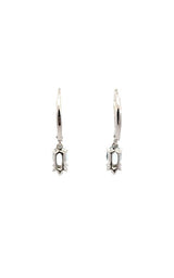 14K WHITE GOLD AQUAMARINE DANGLE EARRINGS  G15341