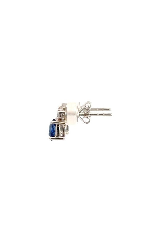 14K WHITE GOLD BLUE SAPPHIRE STUD EARRINGS  G15343