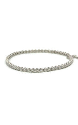 14K WHITE GOLD DIAMONDS TENNIS BRACELET  G16150