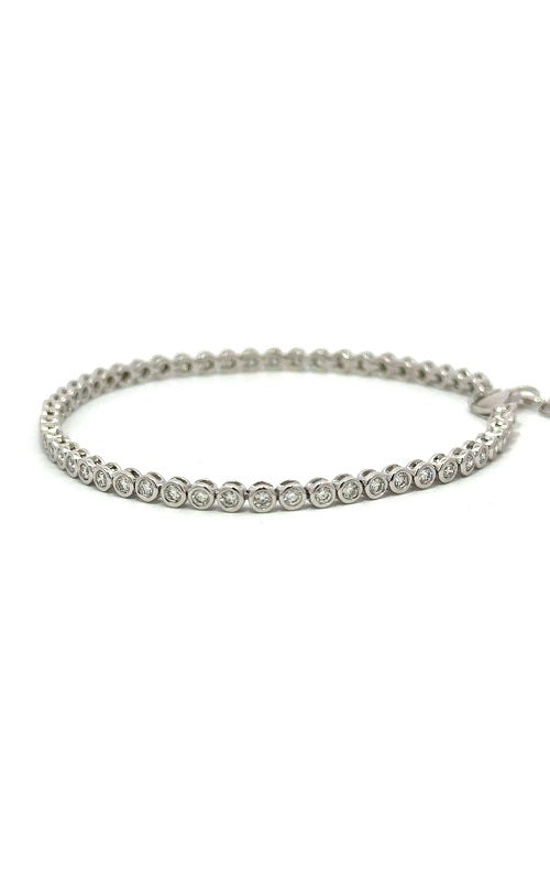 14K WHITE GOLD DIAMONDS TENNIS BRACELET  G16150
