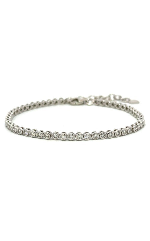 14K WHITE GOLD DIAMONDS TENNIS BRACELET  G16150