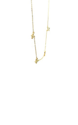 14K YELLOW GOLD BUTTERFLY DIAMONDS NECKLACE   G16151