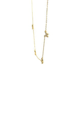14K YELLOW GOLD BUTTERFLY DIAMONDS NECKLACE   G16151