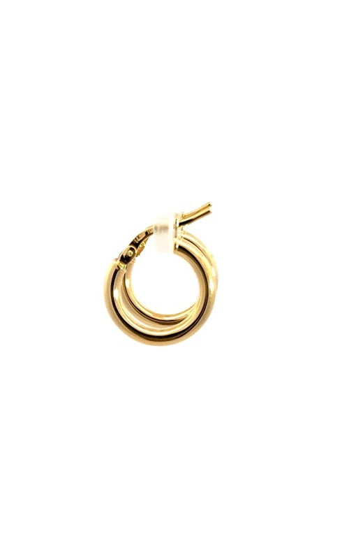 14K YELLOW GOLD 15MM HOOP EARRINGS  G15363