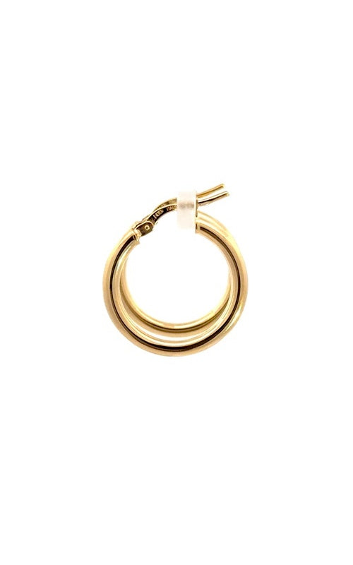 14K YELLOW GOLD 20MM HOOP EARRINGS  G15364