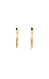 14K YELLOW GOLD 20MM HOOP EARRINGS  G15364