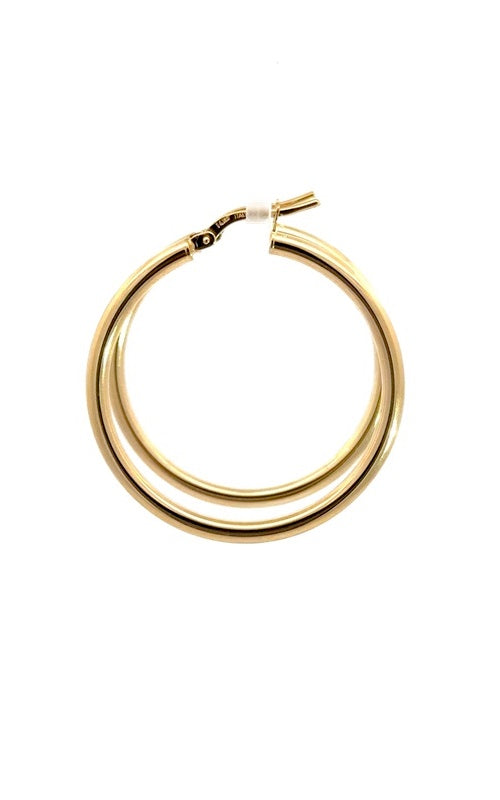 14K YELLOW GOLD 34MM HOOP EARRINGS  G15366