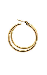 14K YELLOW GOLD 34MM HOOP EARRINGS  G15366