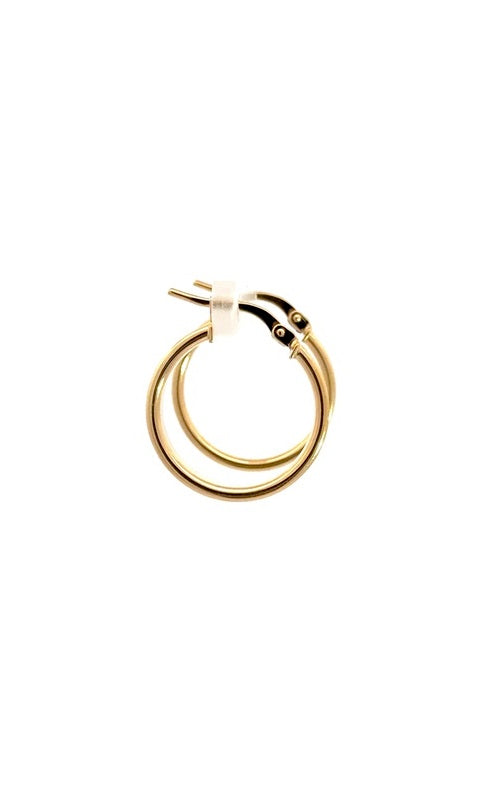 14K YELLOW GOLD 20MM HOOP EARRINGS  G15369