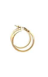 14K YELLOW GOLD 15MM THICK HOOP EARRINGS G15370