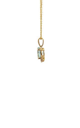 14K YELLOW GOLD AQUAMARINE PENDANT  G15339