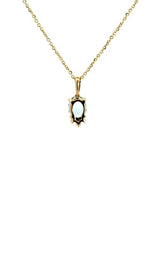 14K YELLOW GOLD AQUAMARINE PENDANT  G15339