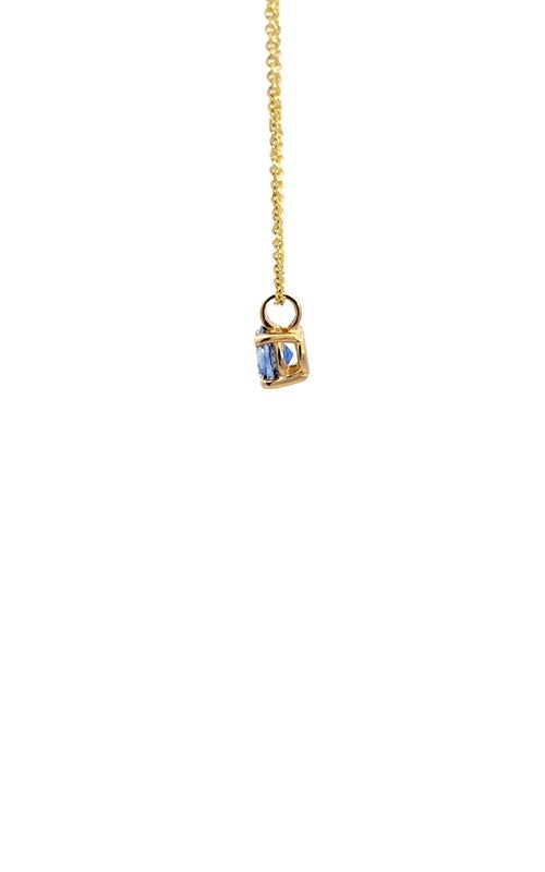 14K YELLOW GOLD SAPPHIRE PENDANT  G15348