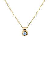 14K YELLOW GOLD SAPPHIRE PENDANT  G15348