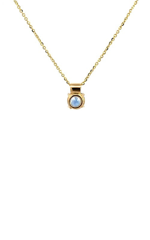 14K YELLOW GOLD SAPPHIRE PENDANT  G15348