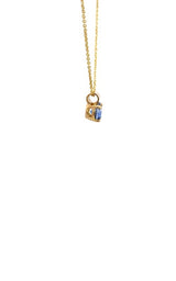 14K YELLOW GOLD SAPPHIRE PENDANT  G15348