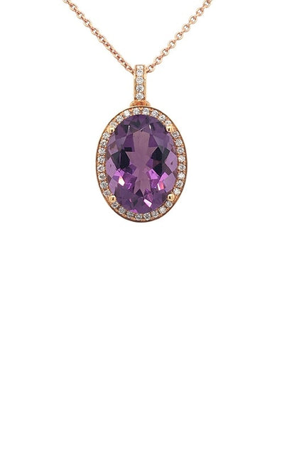 18k hotsell Amethyst pendant