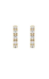 10K YELLOW GOLD LAB GROWN DIAMOND HOOPS EARRINGS G16835