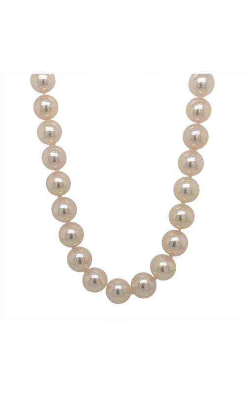 14K YELLOW GOLD AKOYA PEARLS NECKLACE - 18 INCHES  G12706