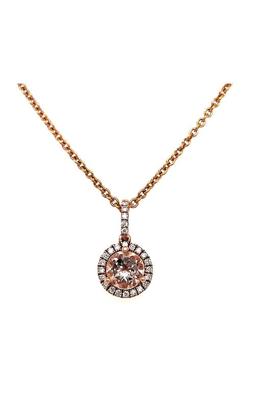 14K ROSE GOLD MORGANITE PENDANT  G12932