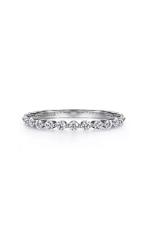 14K White Gold Single Prong Diamond Anniversary Band  G13185