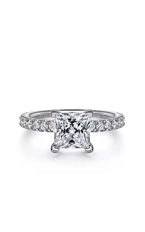 14K White Gold Princess Cut Diamond Engagement Ring   G13218