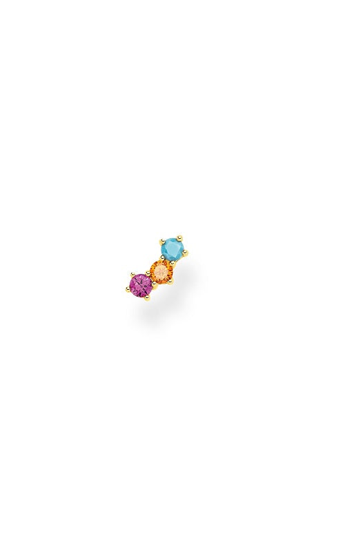 SINGLE EAR STUD WITH COLOURFUL STONES GOLD by Thomas Sabo