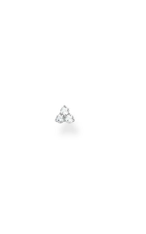 SINGLE EAR STUD WITH  WHITE STONES SILVER by Thomas Sabo